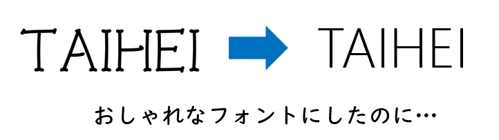 アウトライン化されていない不具合